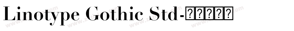 Linotype Gothic Std字体转换